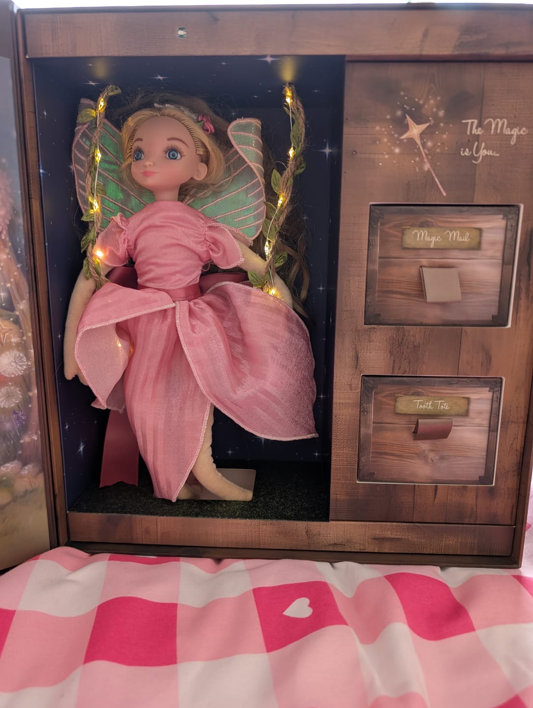 Customer photo review of My Forever Tooth Fairy Gift Set - Includes Storybook, Tooth Fairy Doll, Tooth Tote & Dis'Play' Case - FREE Bonus Gift Forever Tooth Fairy Frame