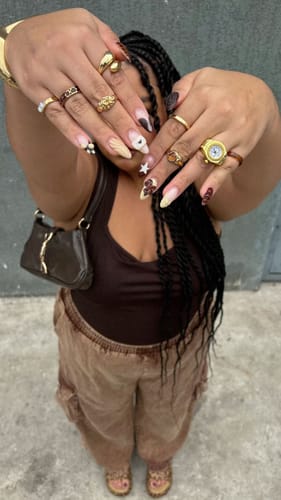 Customer photo review of MILANO RING | GOLD WHITE