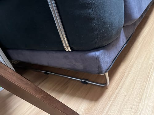 Customer photo review of Black Clip on Sled Chair Glides | Floor Protectors for Chairs