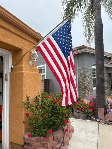 Customer photo review of Heavy Duty American Flag - Outdoor Nylon - Made In USA
