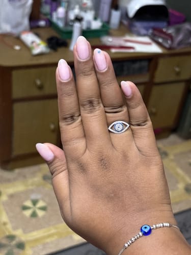 Customer photo review of MASTER EVIL EYE RING - Fine Silver