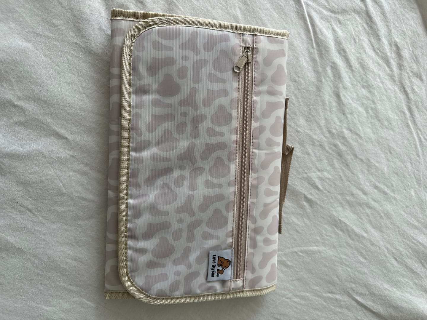 Customer photo review of Portable Baby Change Pad - Giraffe Print
