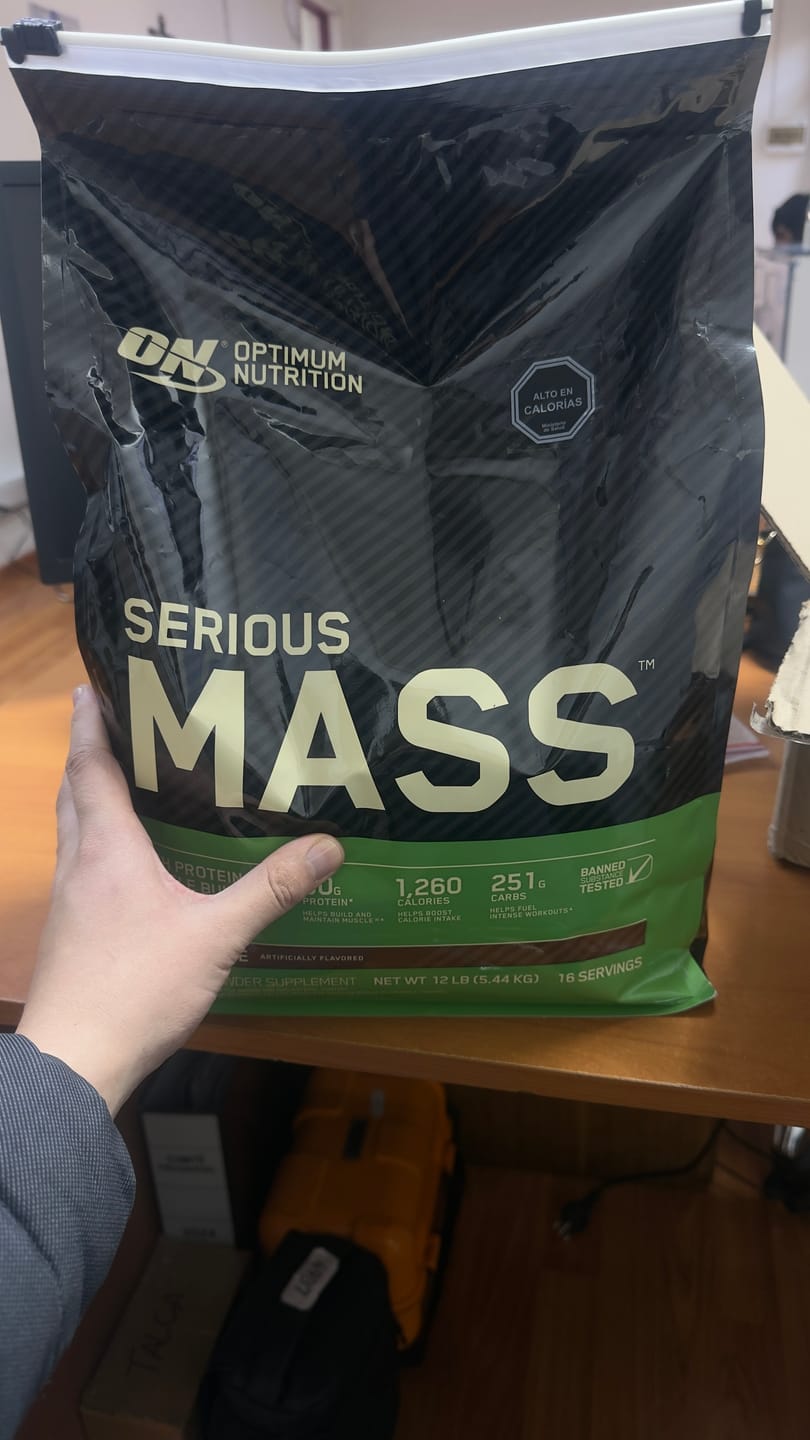 Customer photo review of Optimum Nutrition Serious Mass Ganador de Masa 12 Lb
