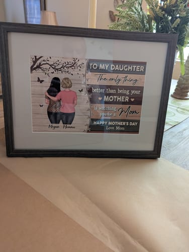 Customer photo review of To My Daughter From Mom Happy Mother's Day Colorful Pallets Texture Personalized Poster, Gift For Daughter