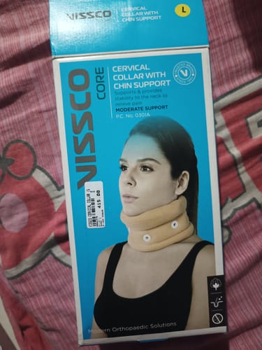 Customer photo review of Cervical Collar without Chin Support | Provides Support to Neck & Relieves Pain (Beige)