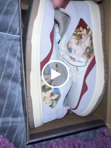 Customer video review of The Creation of Adam Sneakers