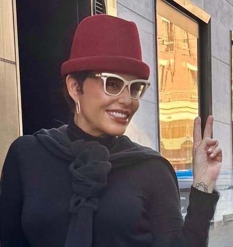 Customer photo review of Russian Pillbox Hat - Cranberry