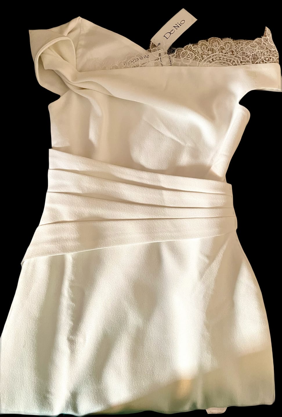 Customer photo review of Elysian One-shoulder Midi Dress With Lace Detail