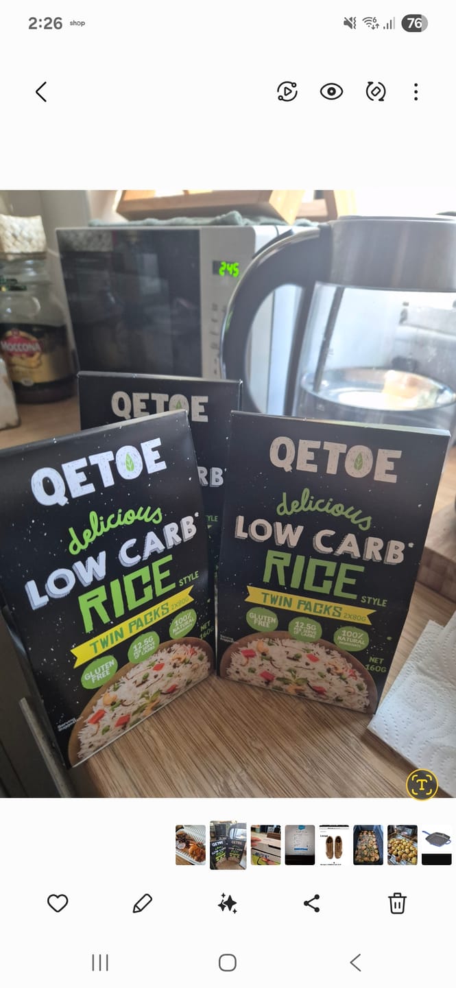 Customer photo review of Qetoe Low Carb Rice BULK VALUE 10 X TWIN PACKS