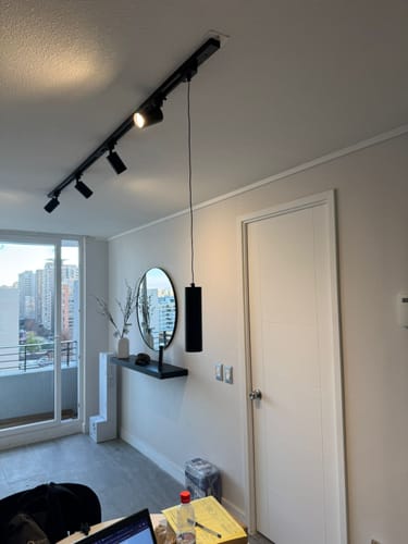 Customer photo review of Lampara a Riel Monofasico Negro porta GU10 EPIC