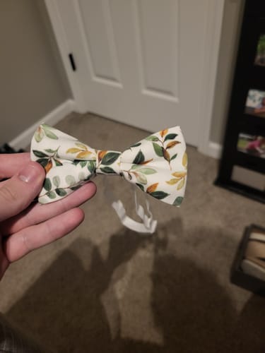 undefined review of Floral Sage Green Bow Tie- Sage & Gold Greenery image 1 out of 1