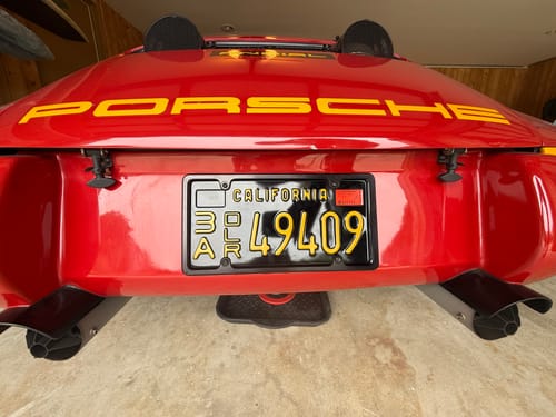 Customer photo review of 1968 CALIFORNIA DEALER LICENSE PLATE 6"x12" (156.5mm x 305mm)