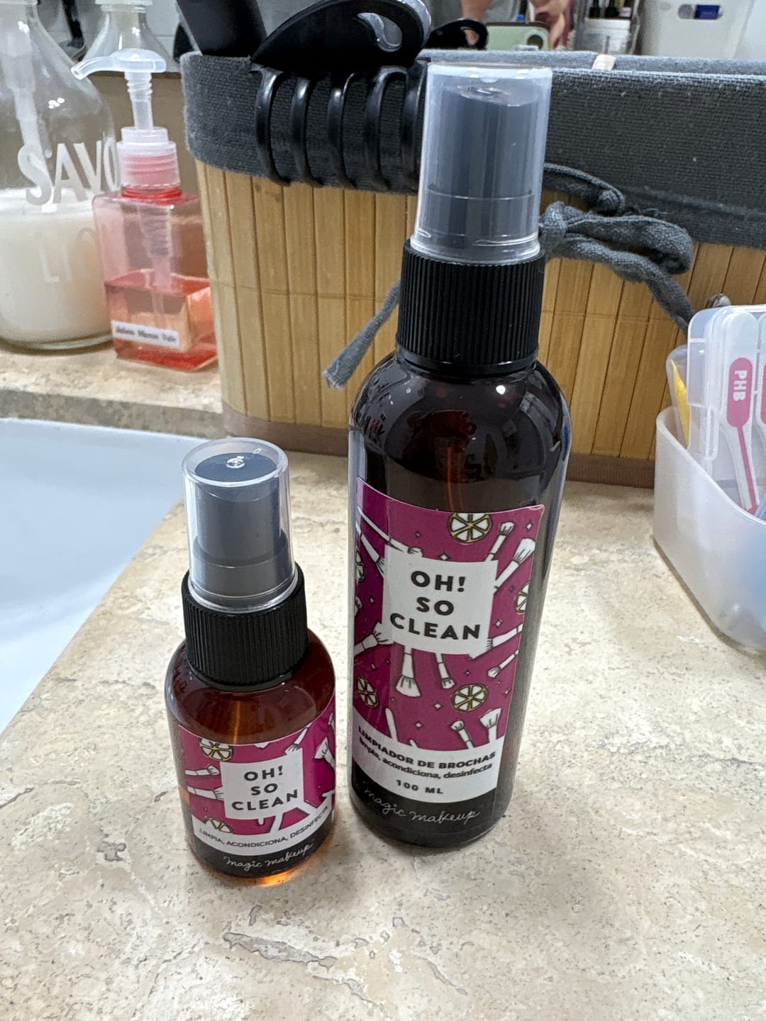 Customer photo review of Pack Pyme Lover  (2 limpiadores 100ml + travel size REGALO)