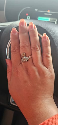 Customer photo review of Citrine + Pyrite double ring