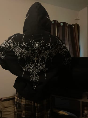 Customer photo review of Cathedral Oversized pullover hoodie [MIDNIGHT]