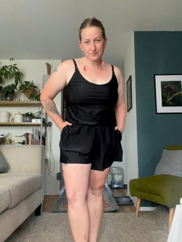 Customer photo review of rue swim romper