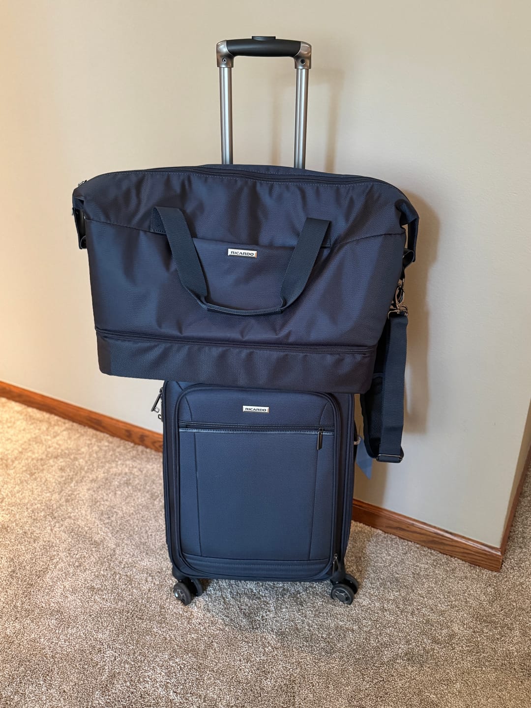 Customer photo review of Avalon Drop-Bottom Weekender Duffel