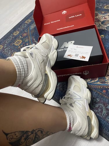 Customer photo review of New Balance 9060 Sea Salt with Moonbeam and Turtledove U9060WHT - Hemen Kargoda