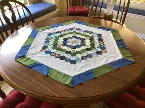 Customer photo review of Hexie Topper PDF Pattern