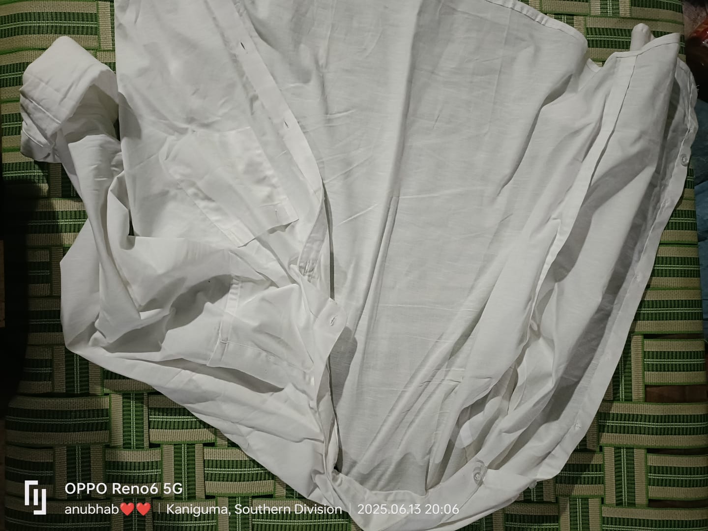 Customer photo review of Magnum - 100% Cotton Chinese Mandarin White Shirt Pack of 2 Combo For Men | Uathayam