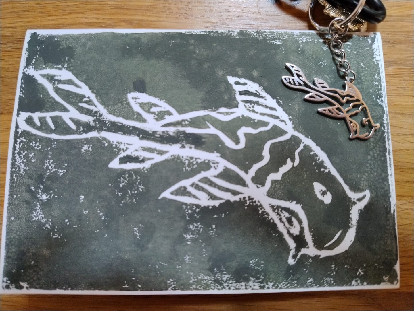 Customer photo review of Persönliche Kinderzeichnung als Halskette oder Anhänger in Gold