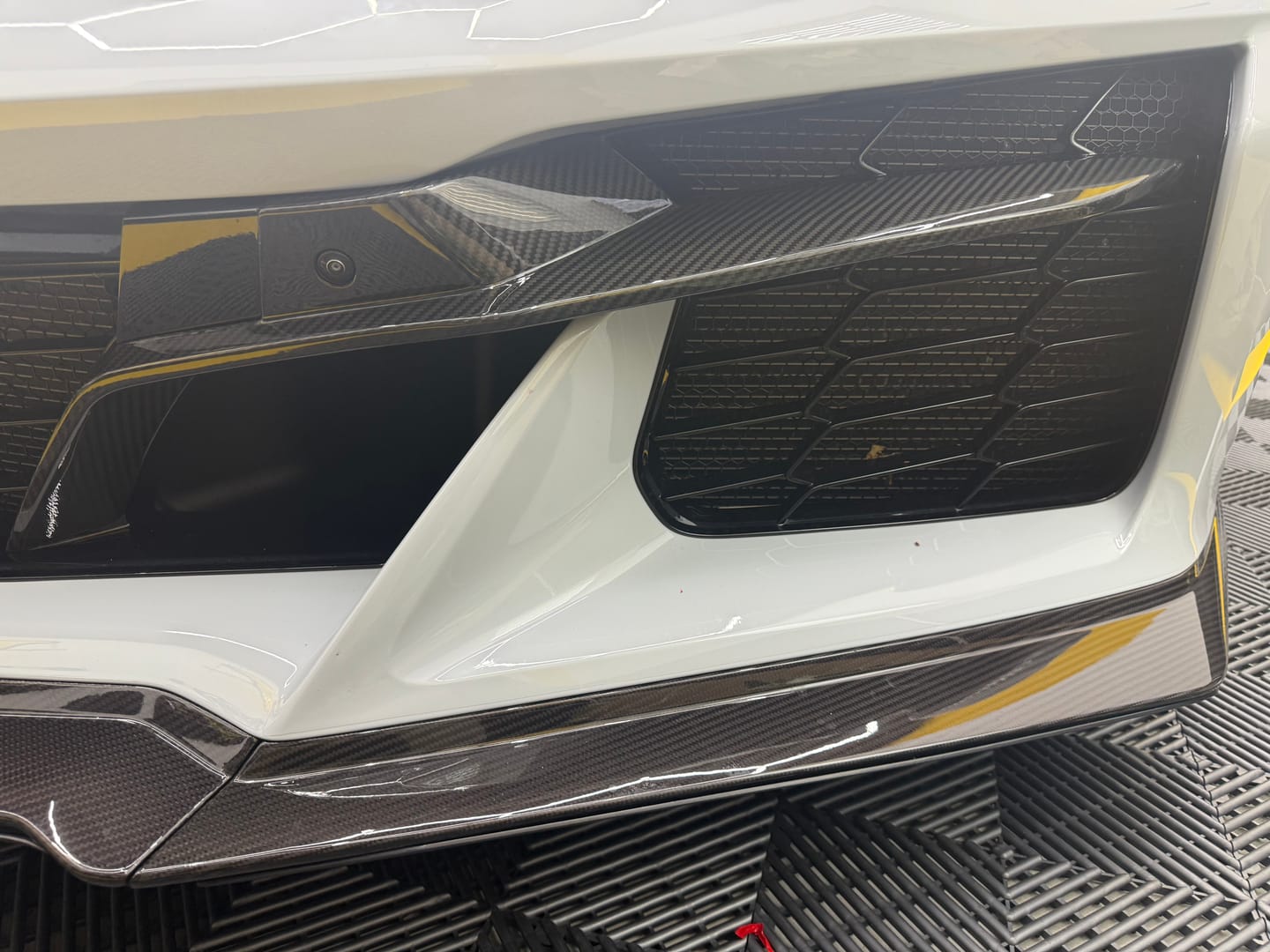 Customer photo review of C8 Z06 Corvette Real Carbon Fiber Front Bumper Grill Trim Covers