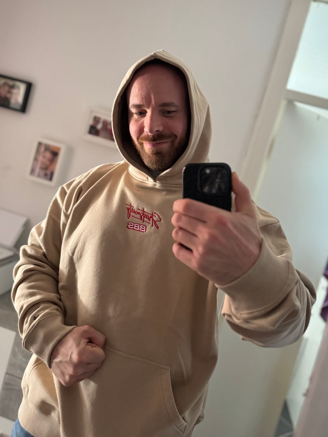 Customer photo review of Street Society "BBS Classic RS" Oversize Hoodie beige