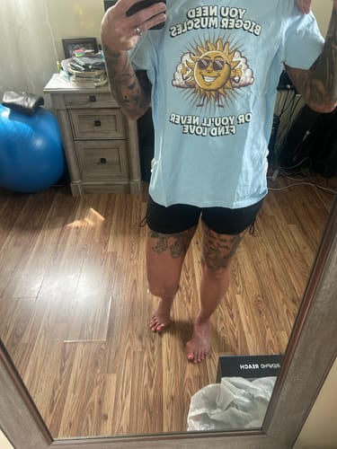 Customer photo review of You Need Bigger Muscles T-Shirt