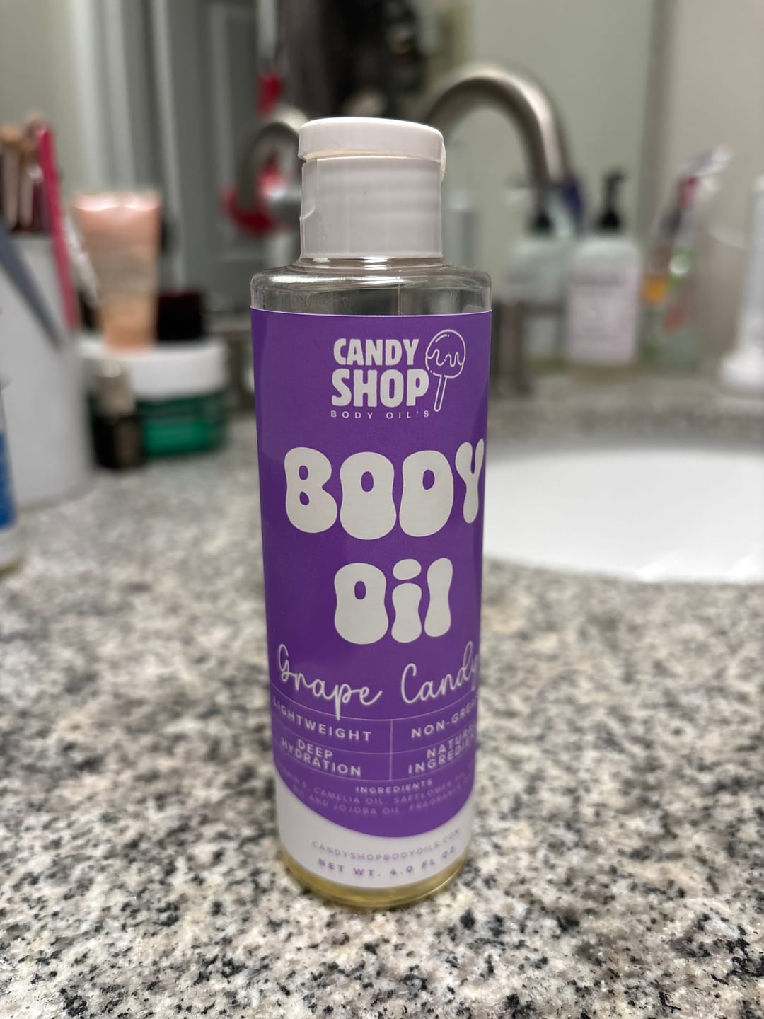 Customer photo review of Grape Candy - Body Oil