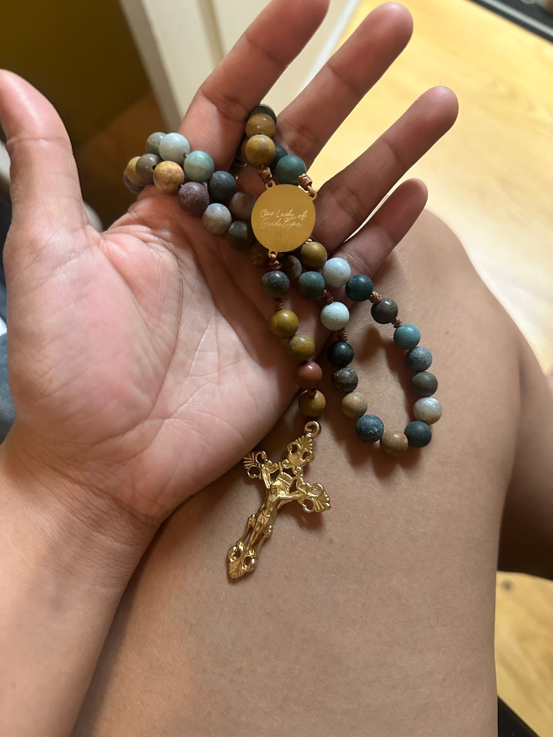Customer photo review of Our Lady of Guadalupe Rosary by Blessed Is She