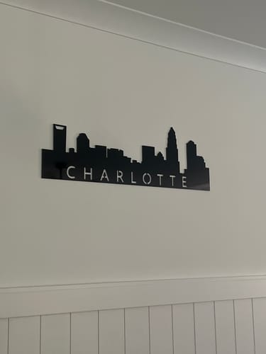 Customer photo review of Charlotte Skyline - Metal Wall Art