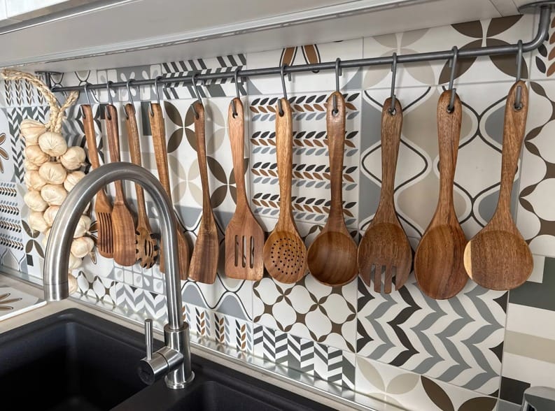 Customer photo review of Wooden Teak Utensils Set - 50% OFF SALE