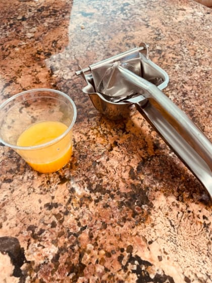 Customer photo review of Premium Manual Juice Squeezer