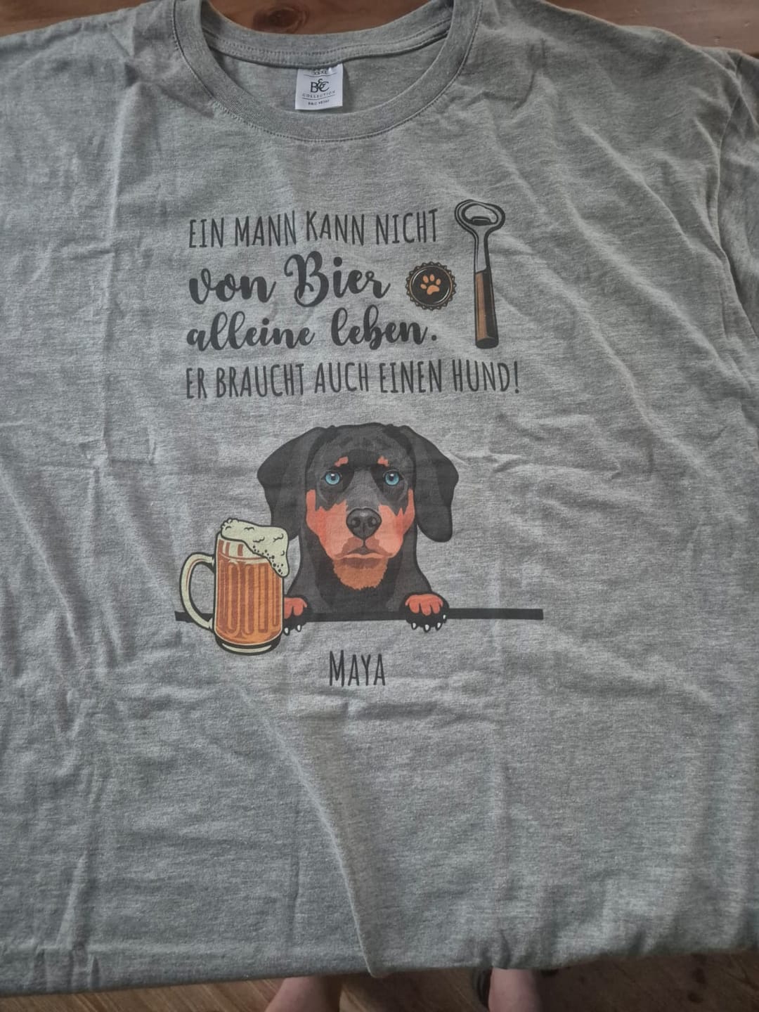 Customer photo review of Bier & Wuff - Individuelles T-Shirt