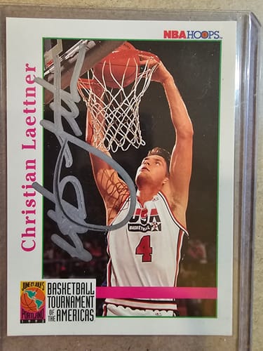 Customer photo review of Christian Laettner Autograph Signing