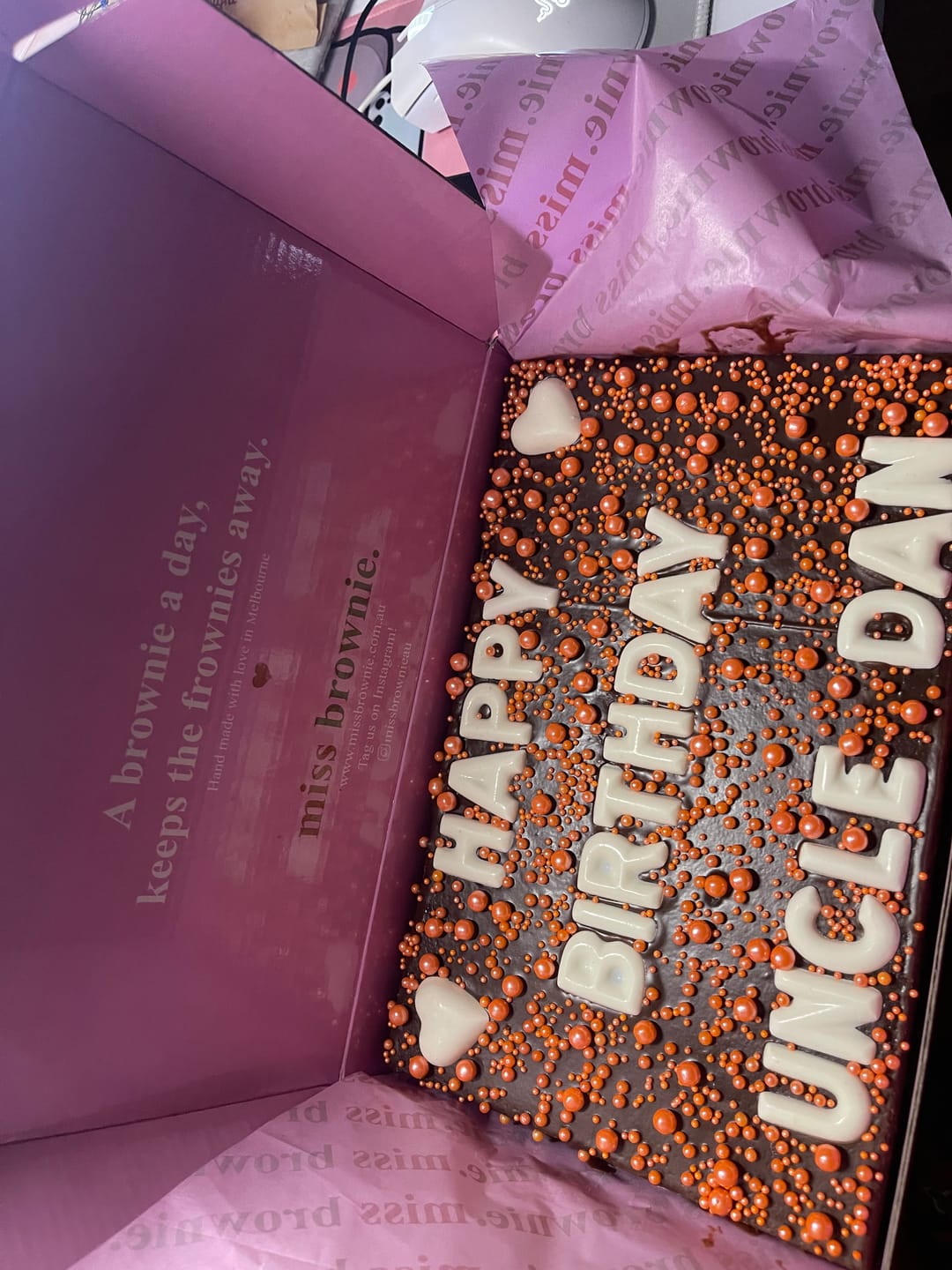 Customer photo review of Custom Brownie