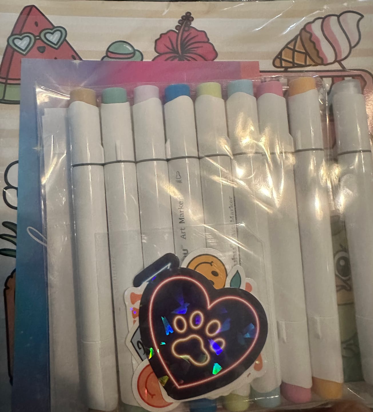 Customer photo review of 4-Pack Mystery Palette of Ohuhu Honolulu Alcohol Markers