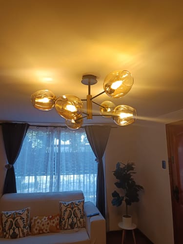 Customer photo review of Lámpara Techo Modelo ELORA 6 Soquetes
