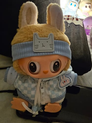 Customer photo review of Labubu Sky Blue Outfit