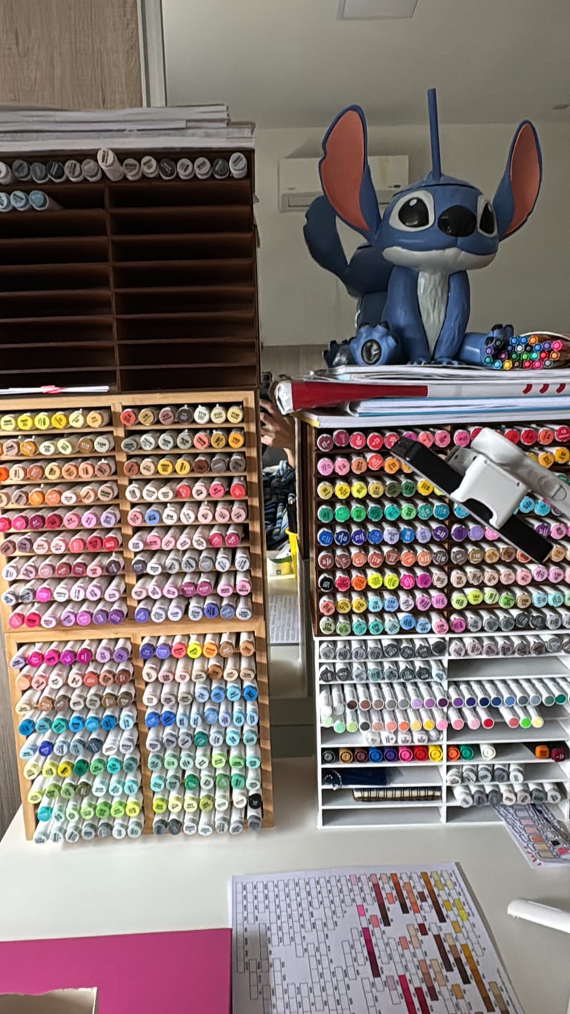 Customer photo review of Ohuhu Oahu 48 Pastel Colors Dual Tips Alcohol Art Markers, Fine & Chisel