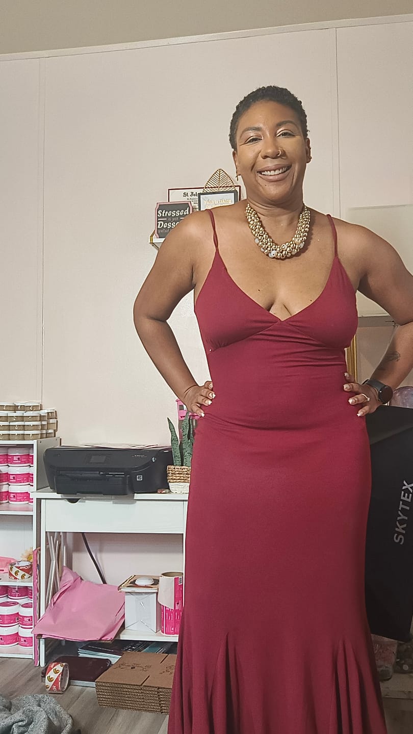 Customer photo review of The House Gown-Plum
