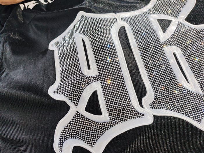 Customer photo review of Aelfric Eden Hotfix Rhinestone Football Jersey