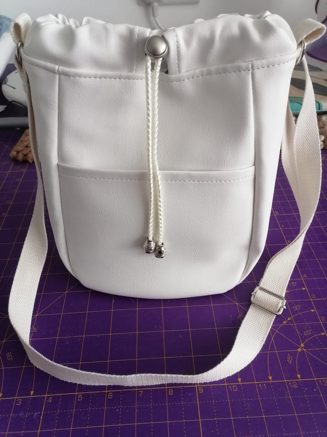 Customer photo review of Plain Faux Leather Fabric