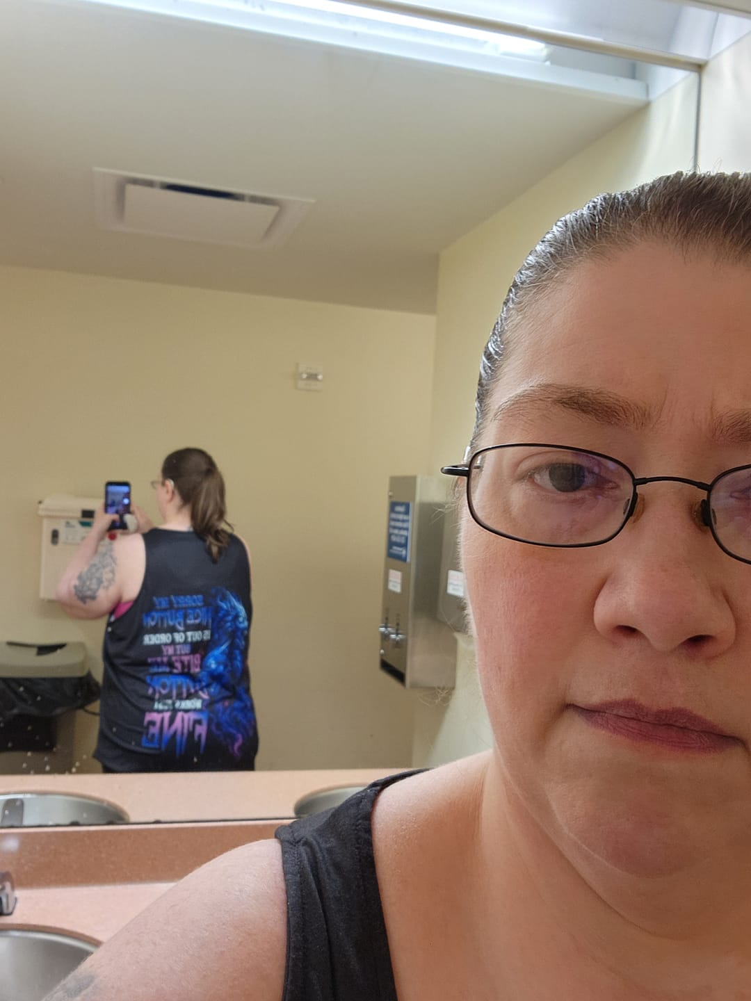 Customer photo review of SORRY MY NICE BUTTON IS OUT OF ORDER ALL OVER PRINT - YHTG2809224