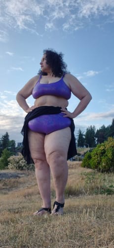 Customer photo review of Violet Crush High Waist Bottom  final sale