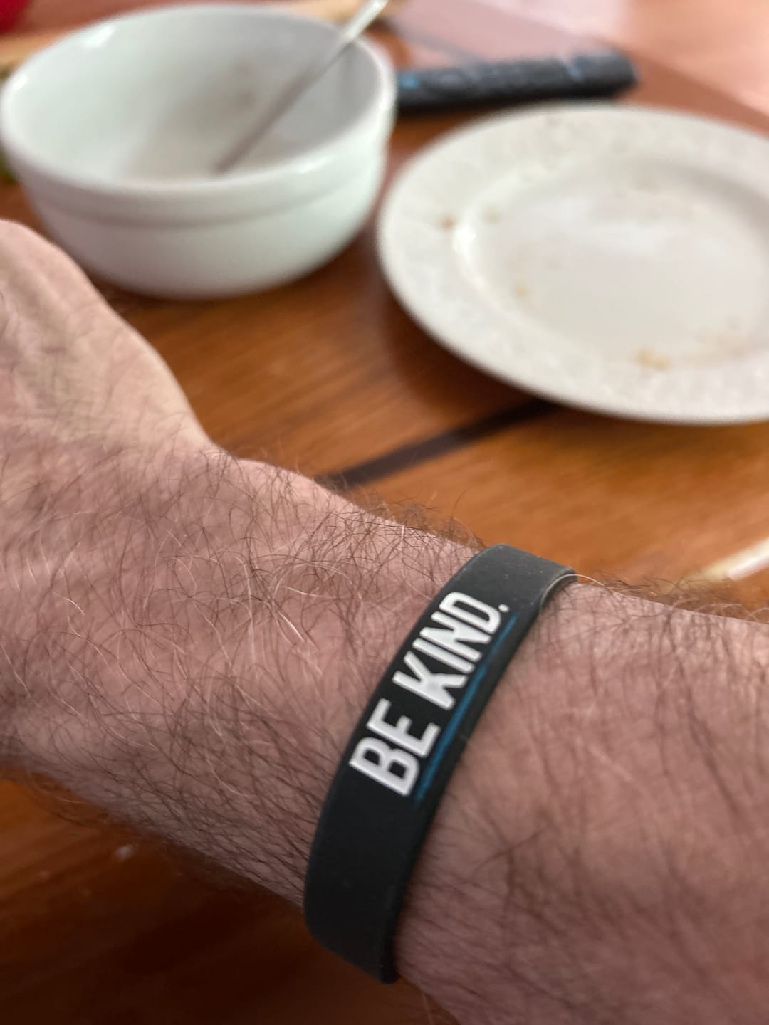 Customer photo review of Be Kind - Silicone Bracelet
