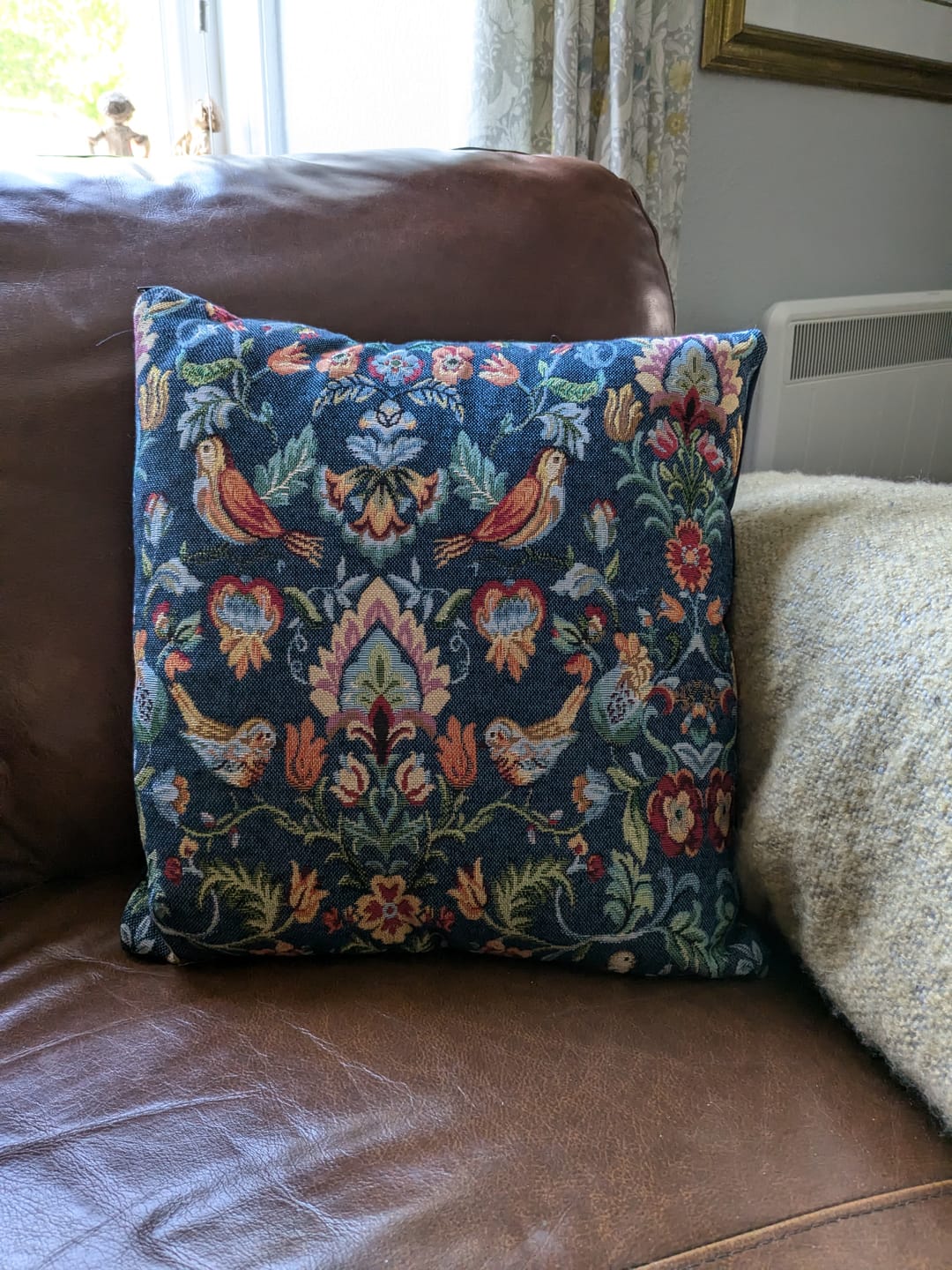 Customer photo review of Birds and Flowers Tapestry Fabric