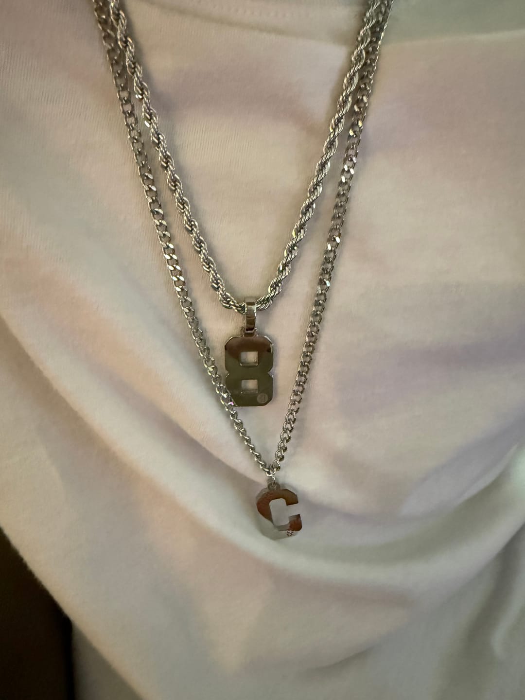 Customer photo review of Signature Jersey Number Pendant in Silver