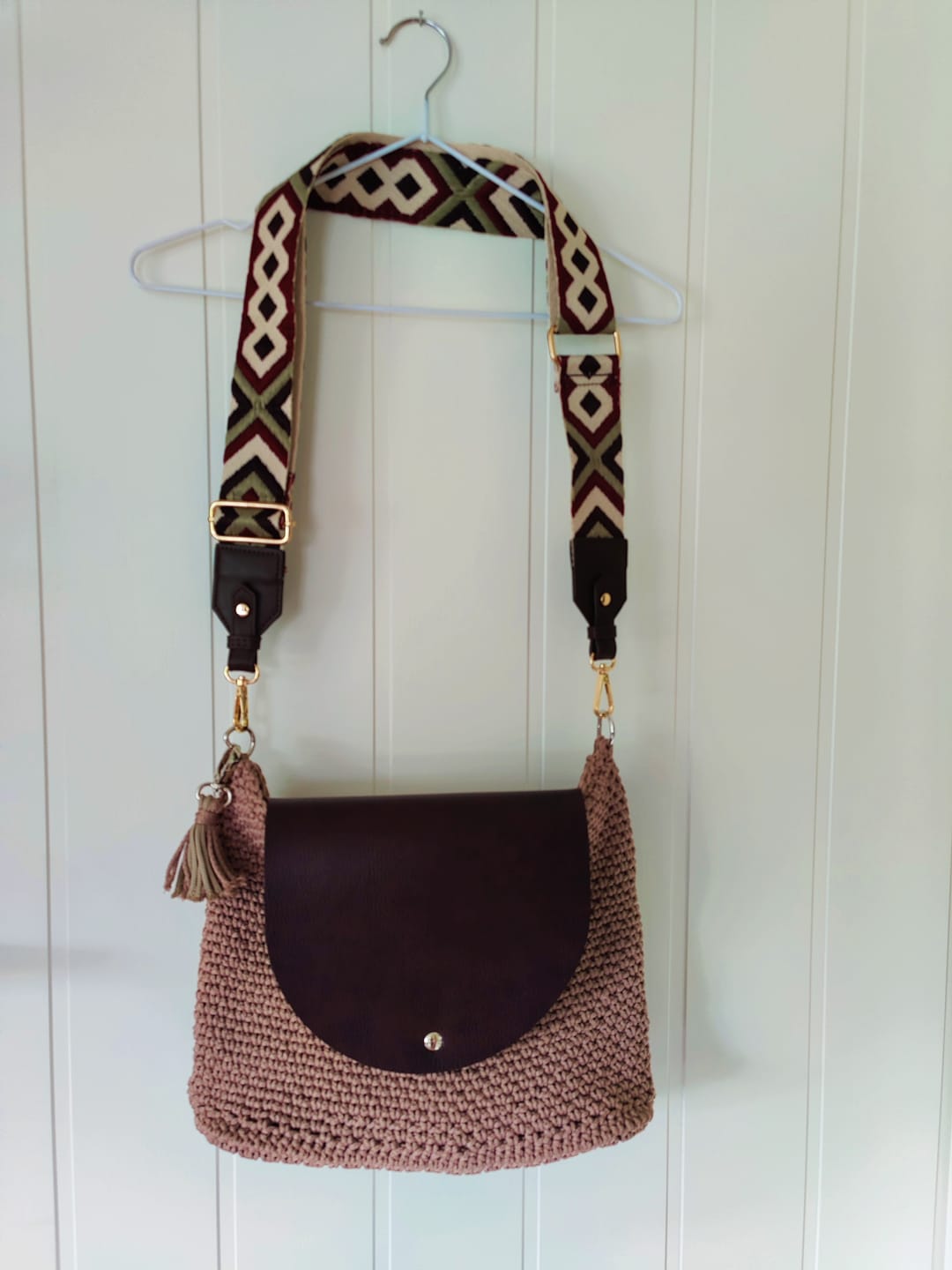 Customer photo review of Shoulder Bag Strap Brown Multi S