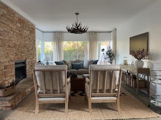 Customer photo review of Bobbin Linen And Oak Armchair